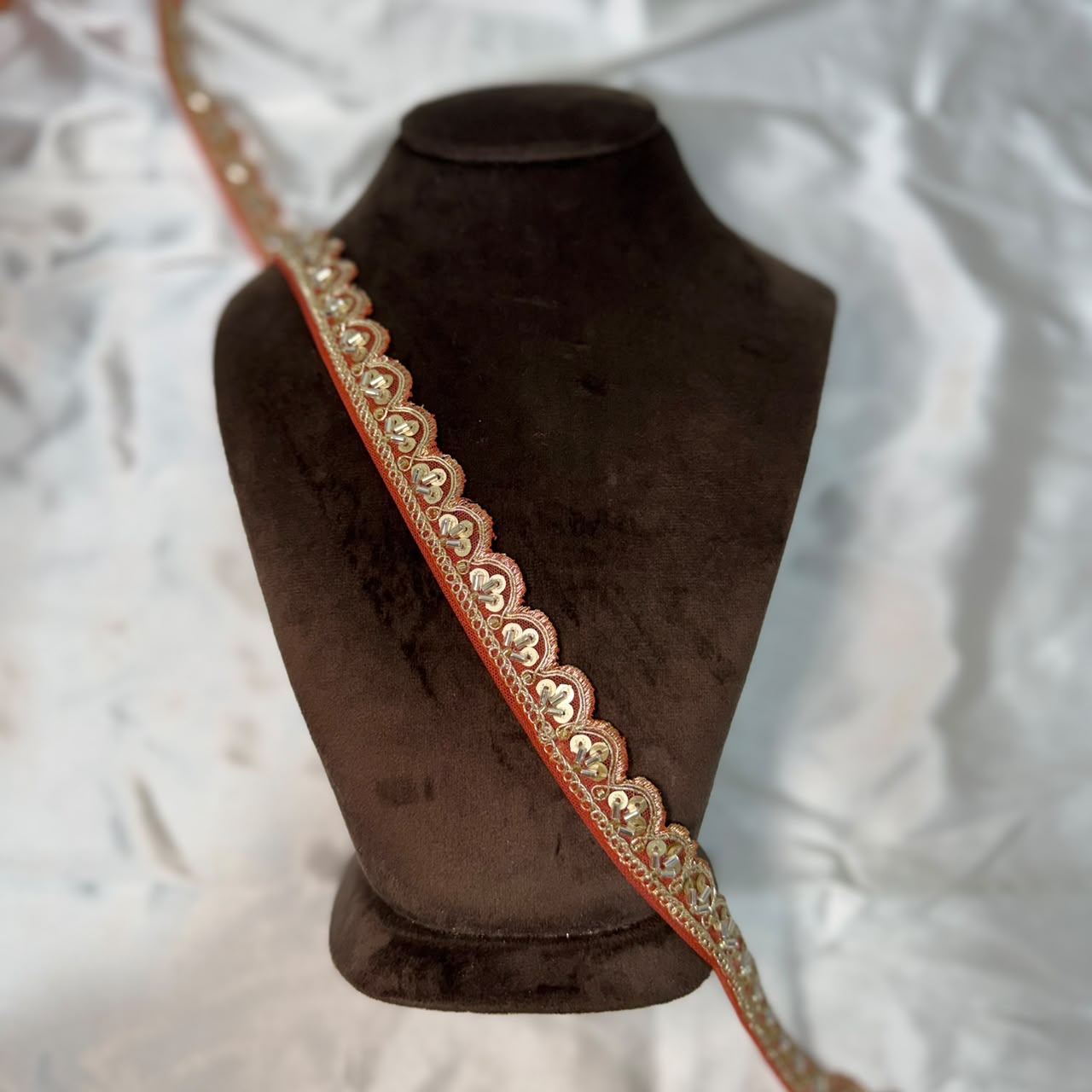 Designer Gold Zari Cutwork Lace Trim