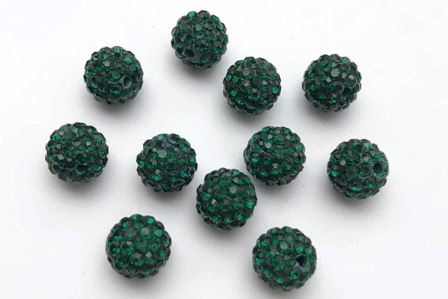 Fancy Round Zircon Ball Buttons (20 Pieces)