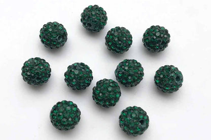 Fancy Round Zircon Ball Buttons (20 Pieces)