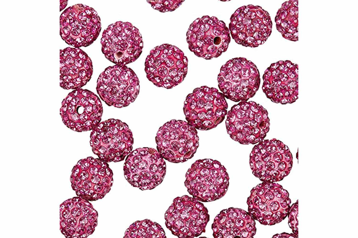 Fancy Round Zircon Ball Buttons (20 Pieces)