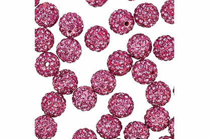 Fancy Round Zircon Ball Buttons (20 Pieces)
