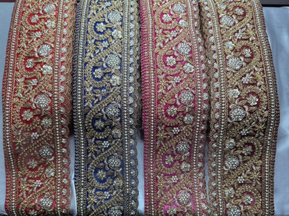 Heavy Designer Beads work Handwork Lace