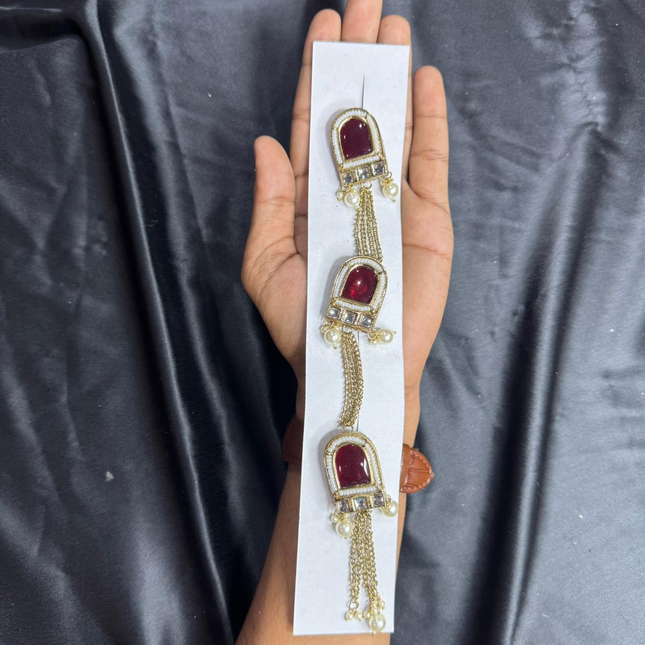 Fancy Kurta Patti with Pearl Chain