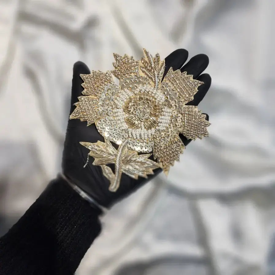 Sequins work Hand Embroidery Patch