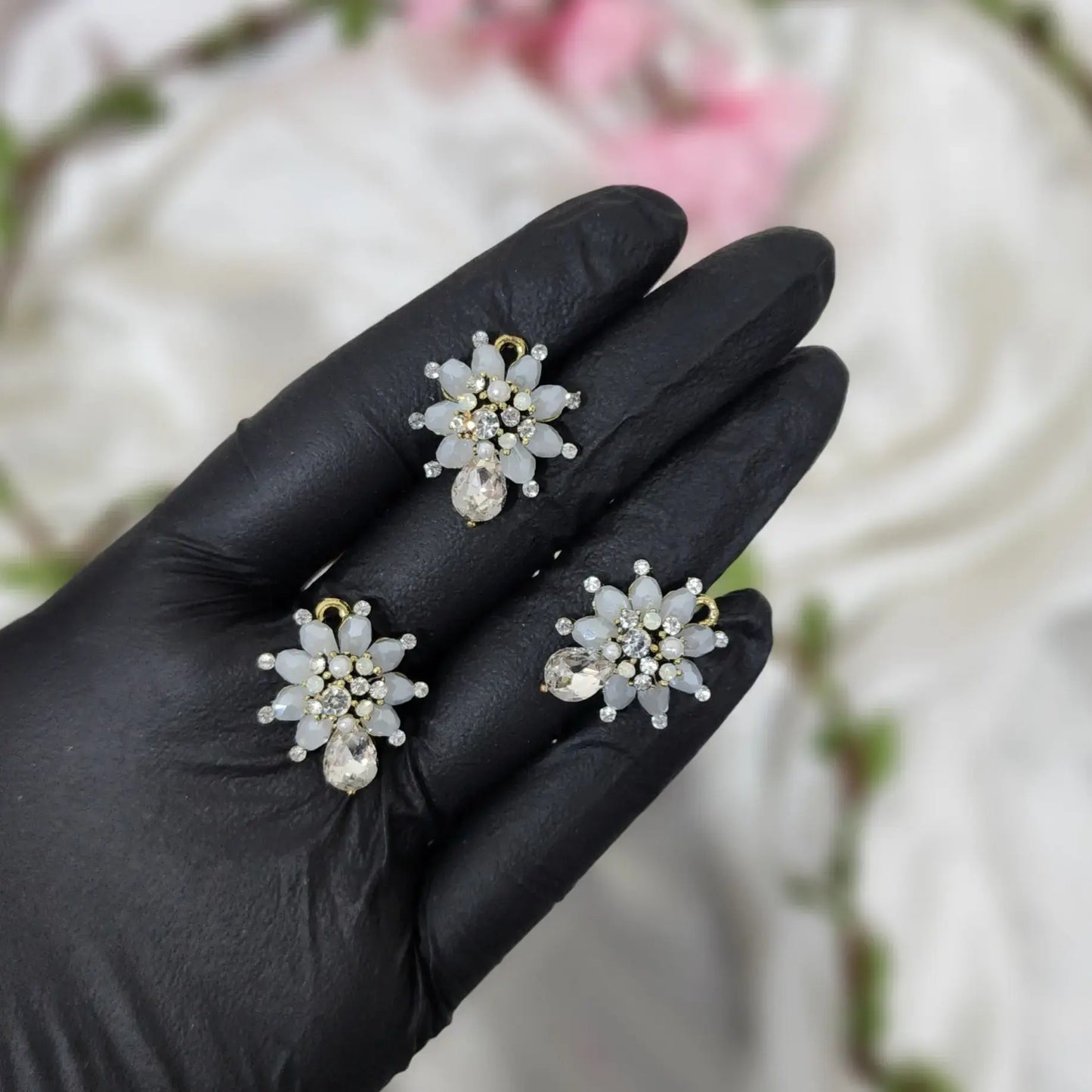 Designer Fancy Rhinestone and Pearl work Buttons