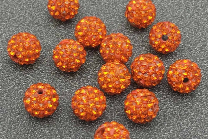 Fancy Round Zircon Ball Buttons (20 Pieces)
