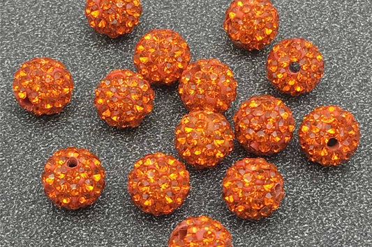 Fancy Round Zircon Ball Buttons (20 Pieces)
