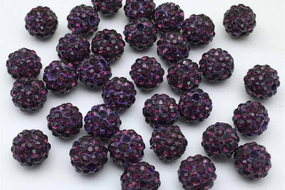 Fancy Round Zircon Ball Buttons (20 Pieces)