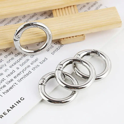 Circle Spring Snap Hooks Clip Keychain Key Ring for Climbing Backpack Buckle