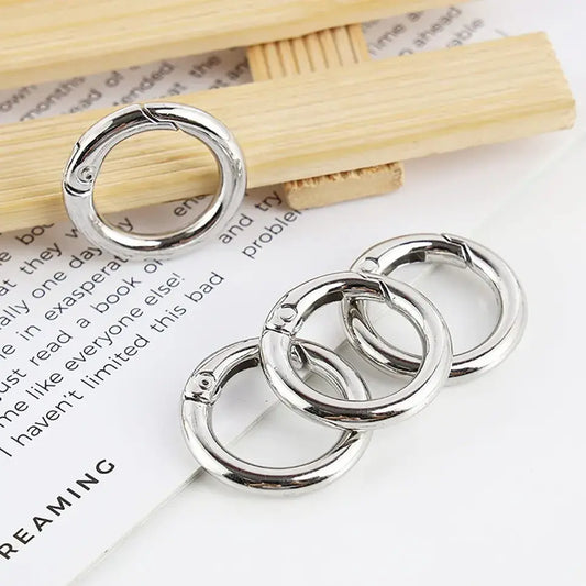 Circle Spring Snap Hooks Clip Keychain Key Ring for Climbing Backpack Buckle